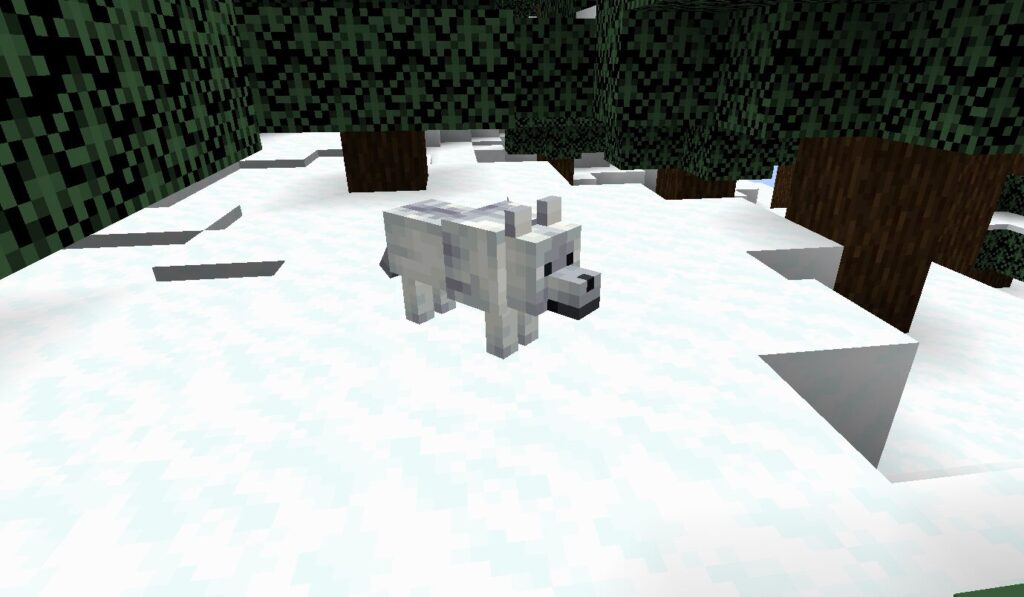 雪のオオカミ