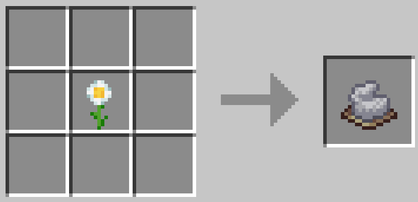 フランスギク1つ、またはヒナソウ1つ、または白色のチューリップ1つで薄灰色の染料1つができる