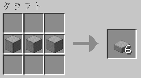 作業台で滑らかな石はハーフブロックにできる