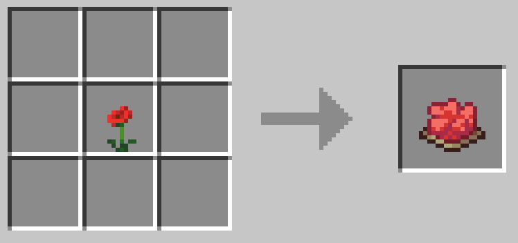 ポピー1つで赤色の染料が1つできる