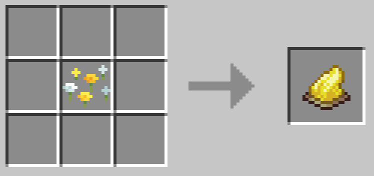 野花1個で黄色の染料を1つ作ることができる