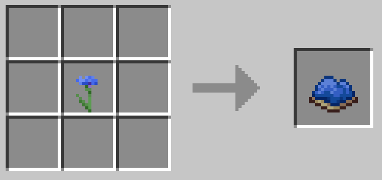 ヤグルマギク1つで青色の染料1つができる