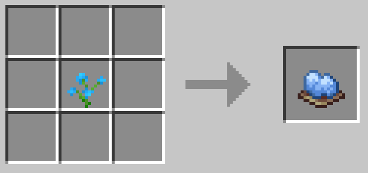 ヒスイラン1つで空色の染料1つができる