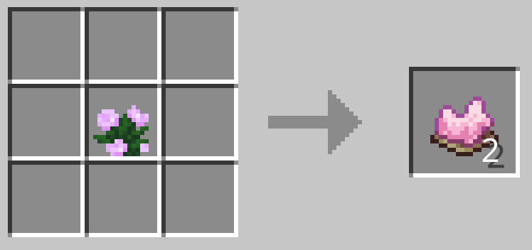 ボタン1つで桃色の染料2つができる