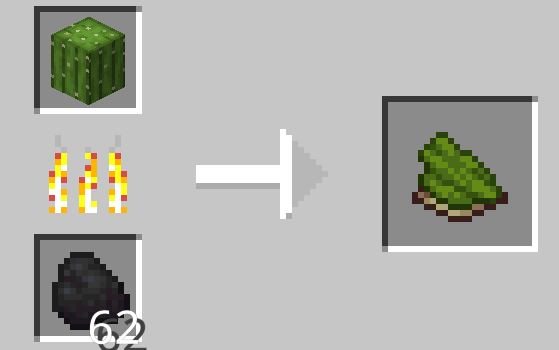 サボテン1つを精錬することで緑色の染料1つができる