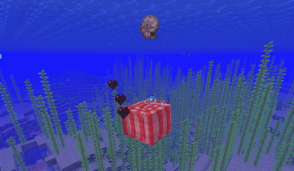 死亡時にオウムガイの殻をドロップするオウムガイ